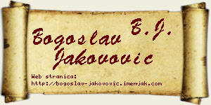 Bogoslav Jakovović vizit kartica